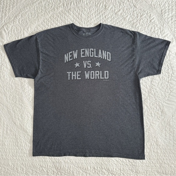 Chowdaheadz Other - Chowdaheadz New England vs The World Patriots Gray Graphic T-Shirt 2XL